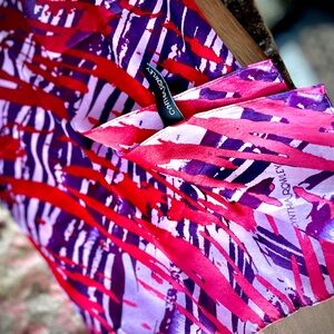 Cynthia Rowley 100% Silk Scarf - Bold Abstract Print - Large Size